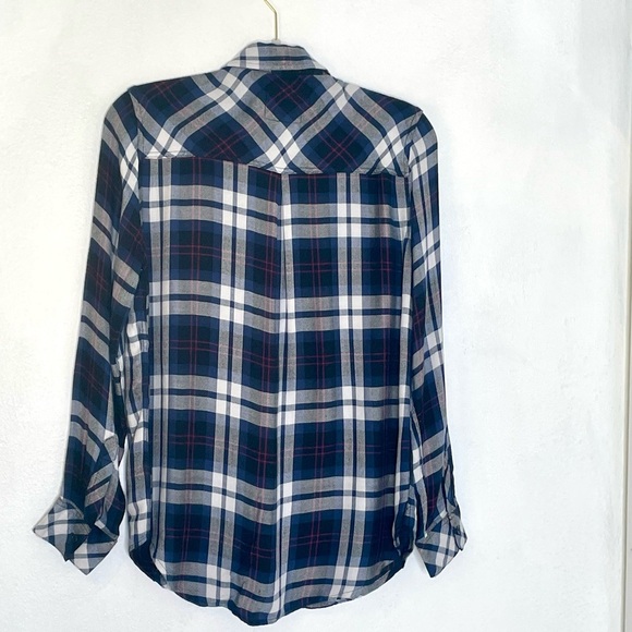 Rails Blue White Plaid Hunter Long Sleeve Button Down Shirt. Size Small - Picture 5 of 9